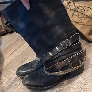 Freebird by Steven Black and Brown Heeled Boots